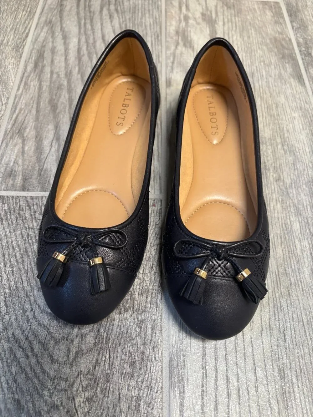 TALBOTS Penelope Quilted Slip-on Ballet Flats, Size 5.5